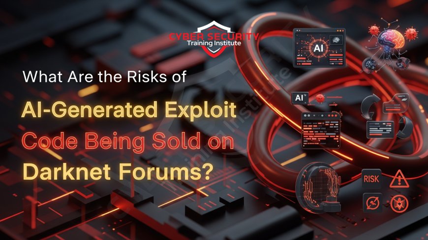 What Are the Risks of AI-Generated Exploit Code Being Sold on Darknet Forums?