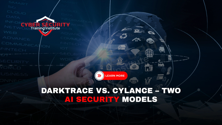 How Do Darktrace and Cylance Differ in Their Approach to AI Security?